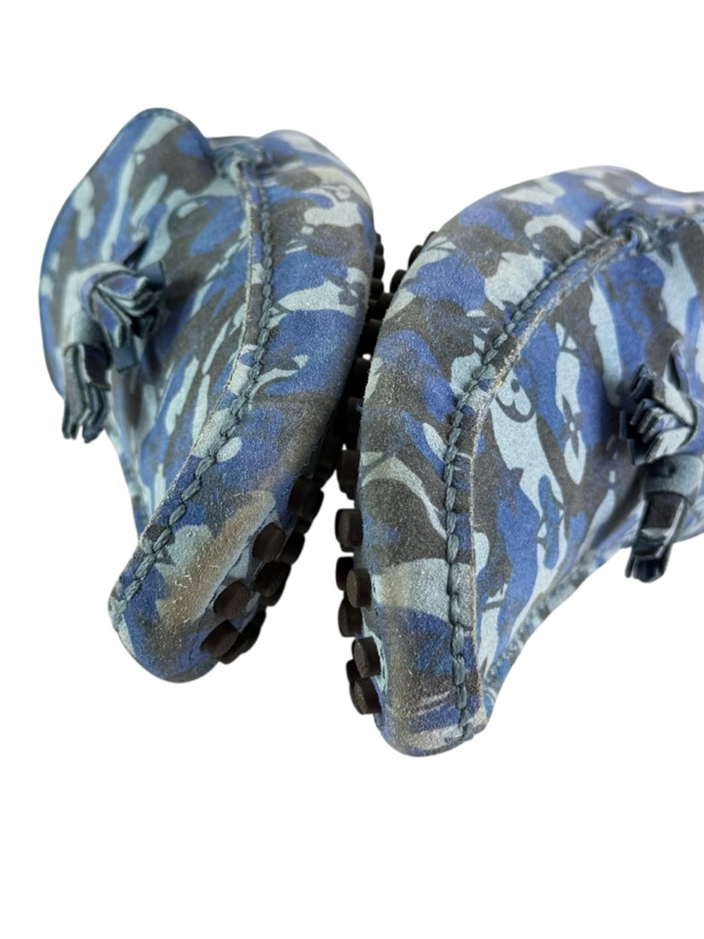 LOUIS VUITTON Palm Spring Blue Camo Suede Men's Mocassin 7UK - 8US - Picture 14 of 14